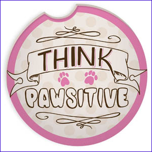 Think Pawsitive Car Coaster