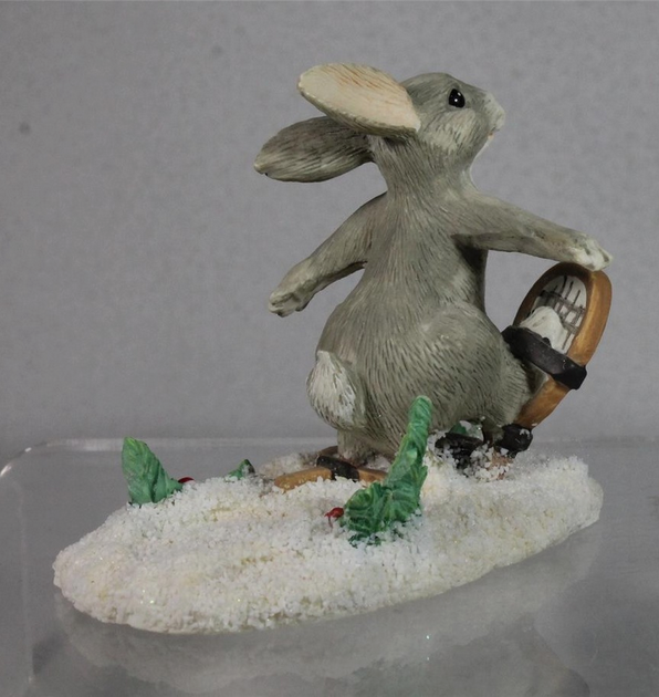 Binkey Snow Shoeing Charming Tails Figurine