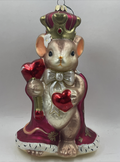 Queen Of My Heart Large Charming Tails Blown Glass Ornament