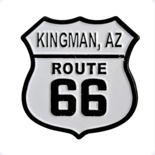 Kingman, AZ Route 66 Shield Hat Pin
