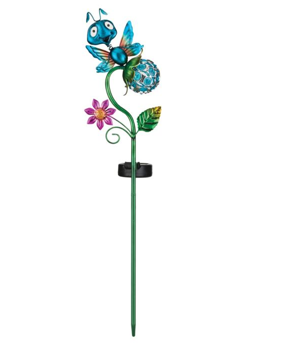 Butterfly Crystal Bug Solar Stake