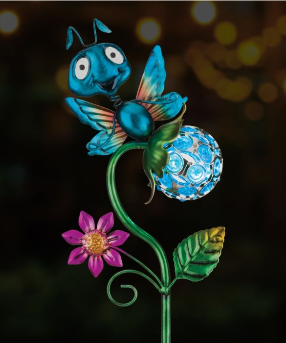 Butterfly Crystal Bug Solar Stake