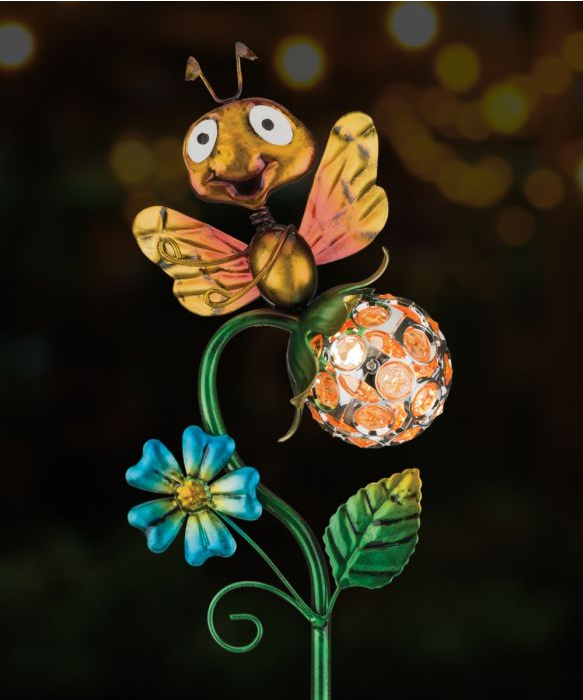 Bee Crystal Bug Solar Stake