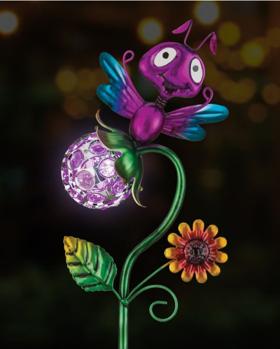 Dragonfly Crystal Bug Solar Stake