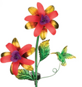 Fuchsia Fantasy Flower Solar Stake