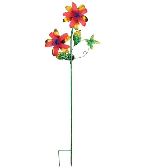 Fuchsia Fantasy Flower Solar Stake