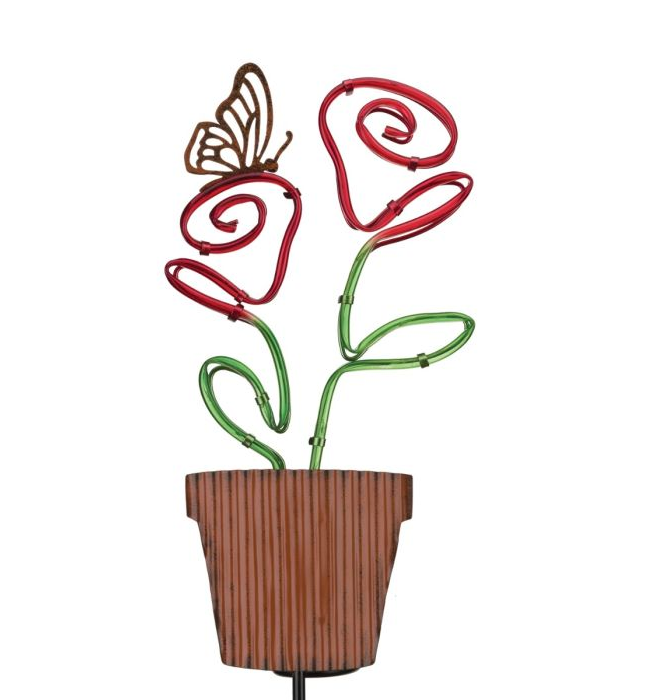 Neon Flower Solar Stake
