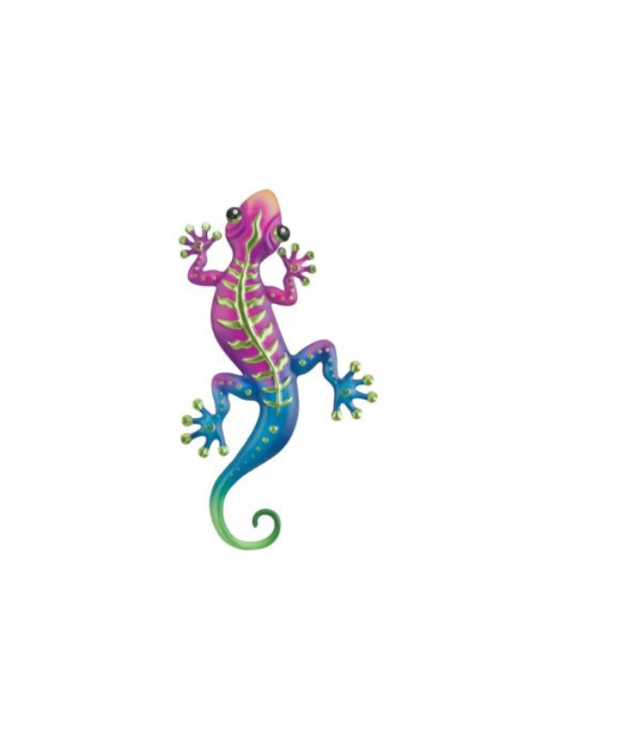 Purple/Blue/Green Small Gecko Wall Decor