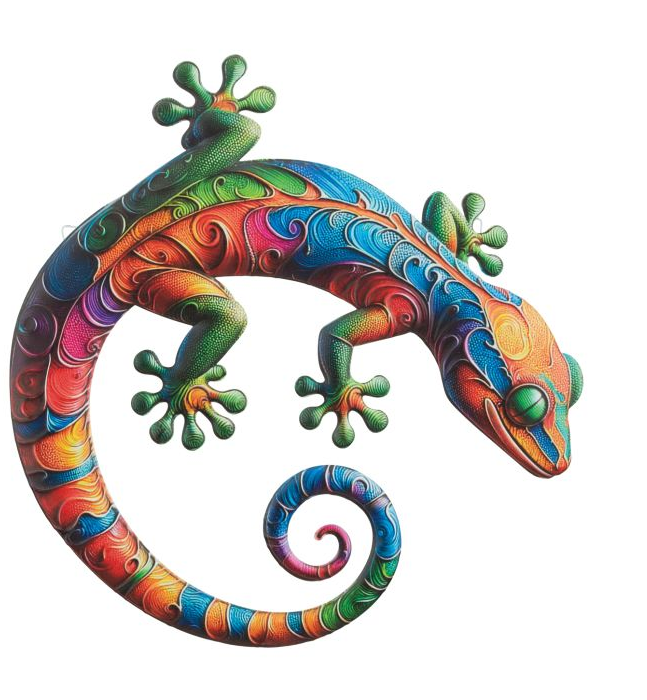 Colorful Gecko Wall Decor