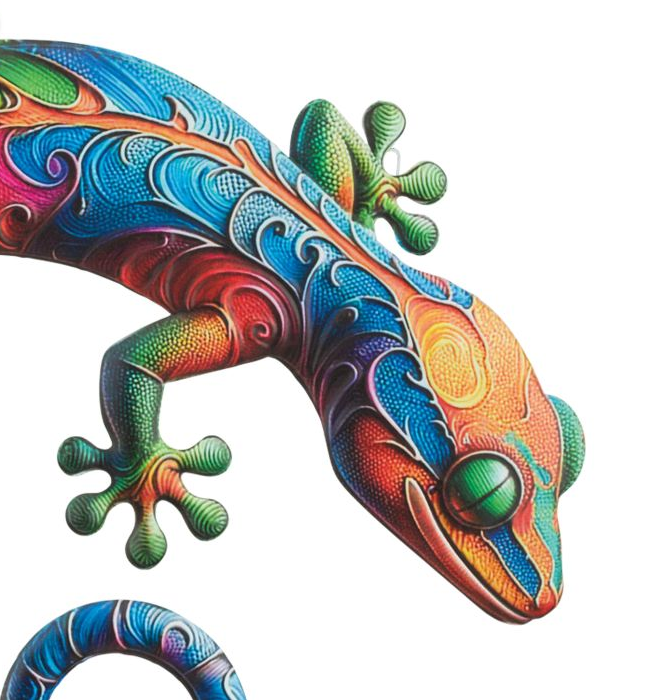 Colorful Gecko Wall Decor