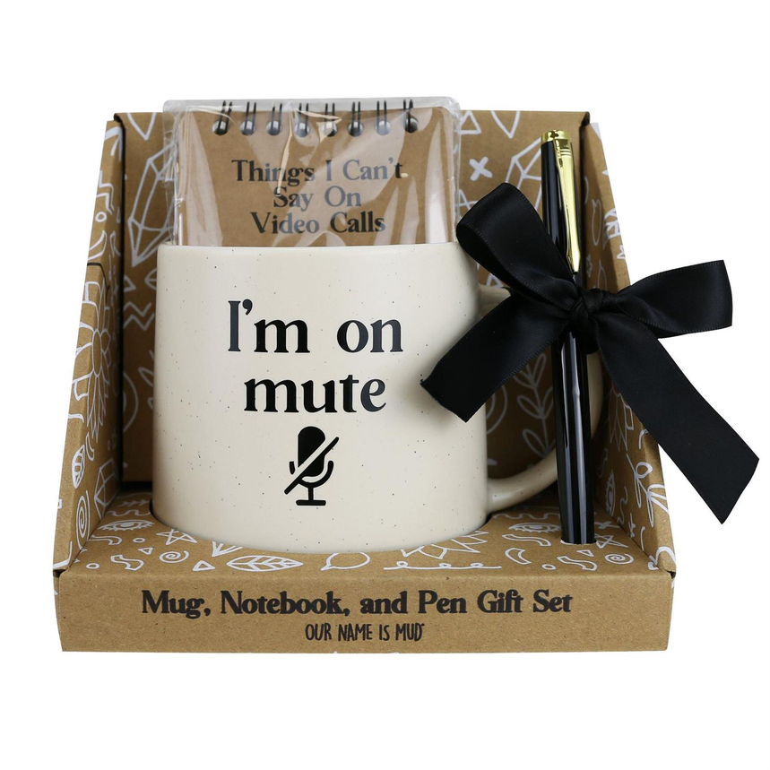 I'm On Mute Mug/Notebook/Pen Set