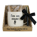 I'm On Mute Mug/Notebook/Pen Set