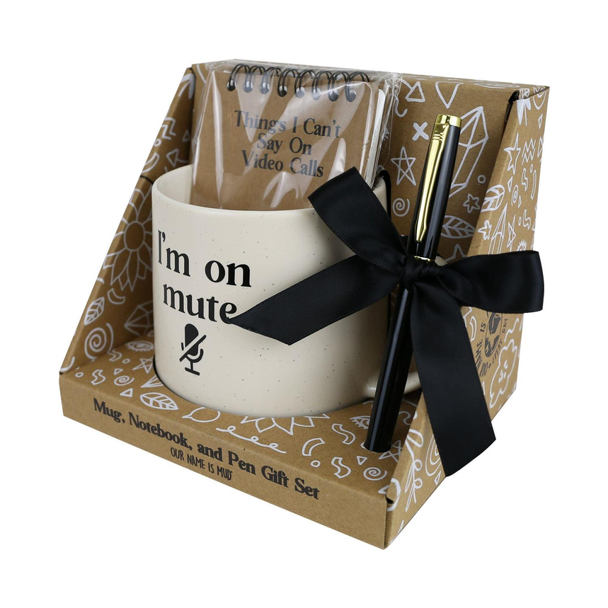I'm On Mute Mug/Notebook/Pen Set
