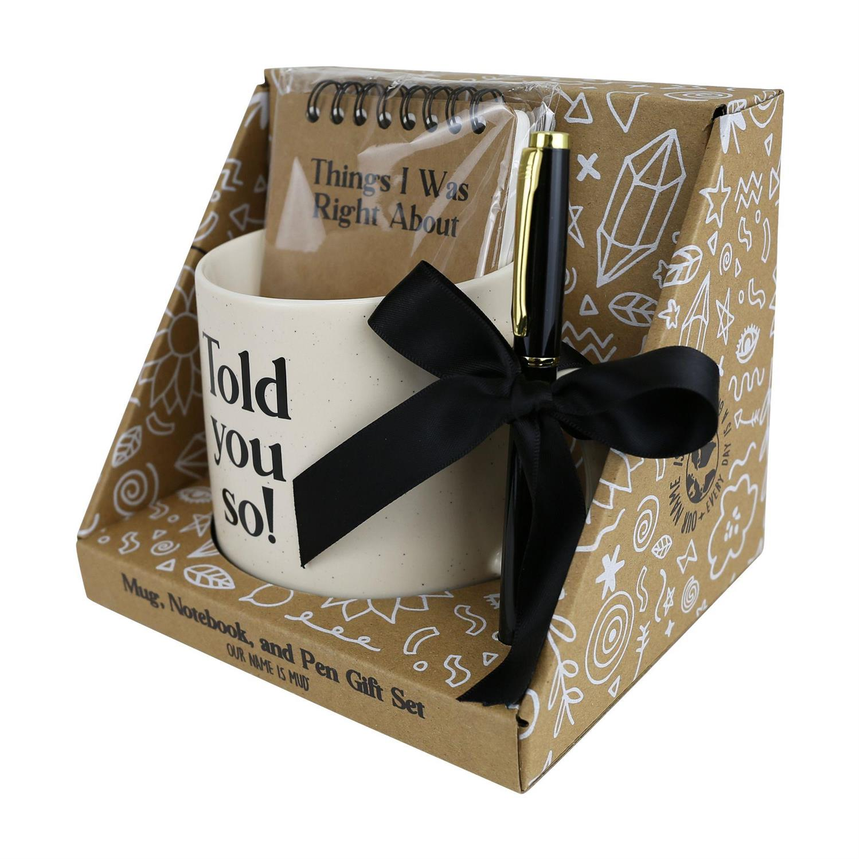 Told You So Mug/Notebook/Pen Set