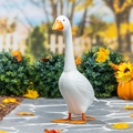Giddy the Goose Metal Garden Statue