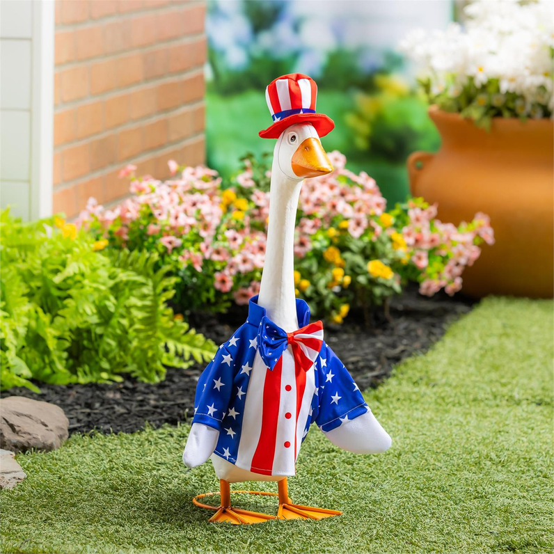 Giddy the Goose Patriotic Outfit