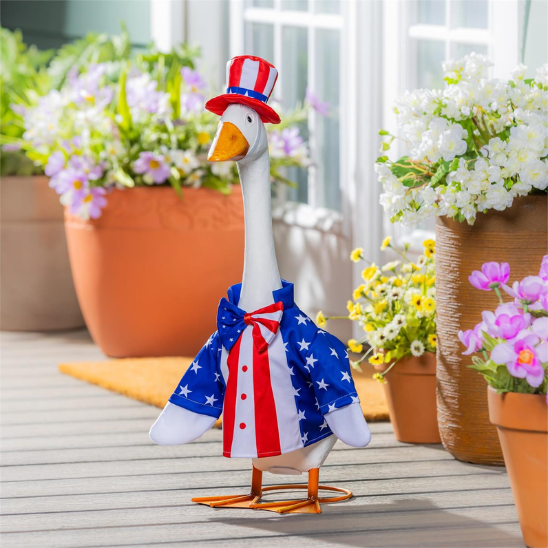 Giddy the Goose Patriotic Outfit