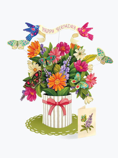 Happy Birthday Enchanted Garden Pop-Up Flower Bouquet