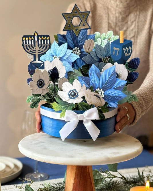 Hanukkah Wishes Pop-Up Flower Bouquet