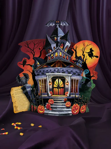 Mini Haunted House Pop-Up Halloween Card