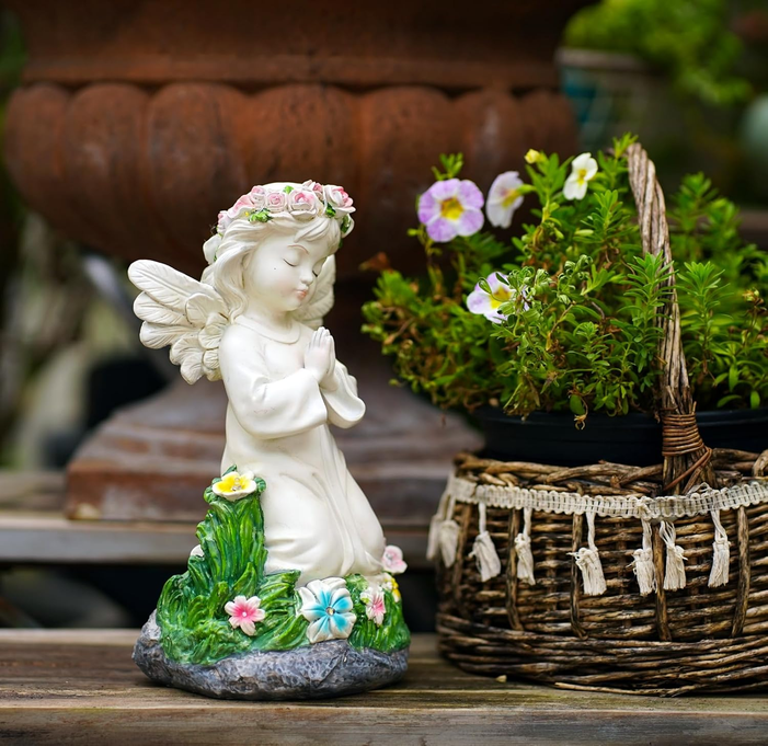 Angel Solar Garden Statue