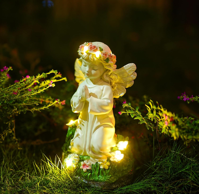 Angel Solar Garden Statue