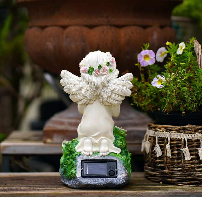 Angel Solar Garden Statue