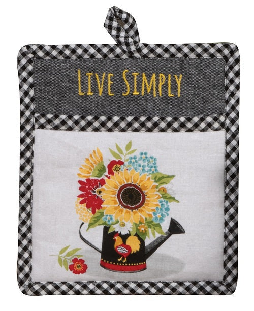 Live Simply Sunflower Pocket Mitt