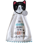 This House Belongs to the Cat Hang Ups Kitchen Towel