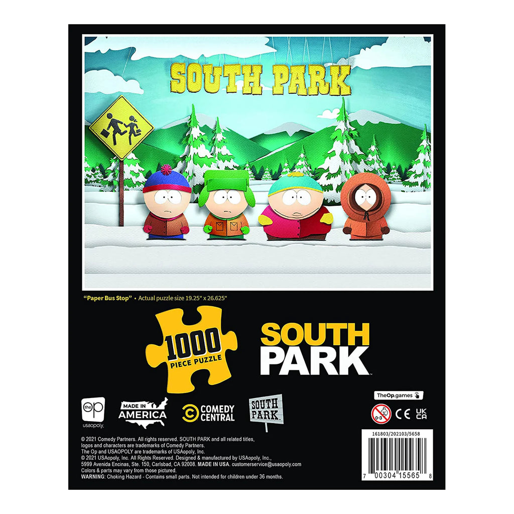 South Park Paper Bus Stop Puzzle