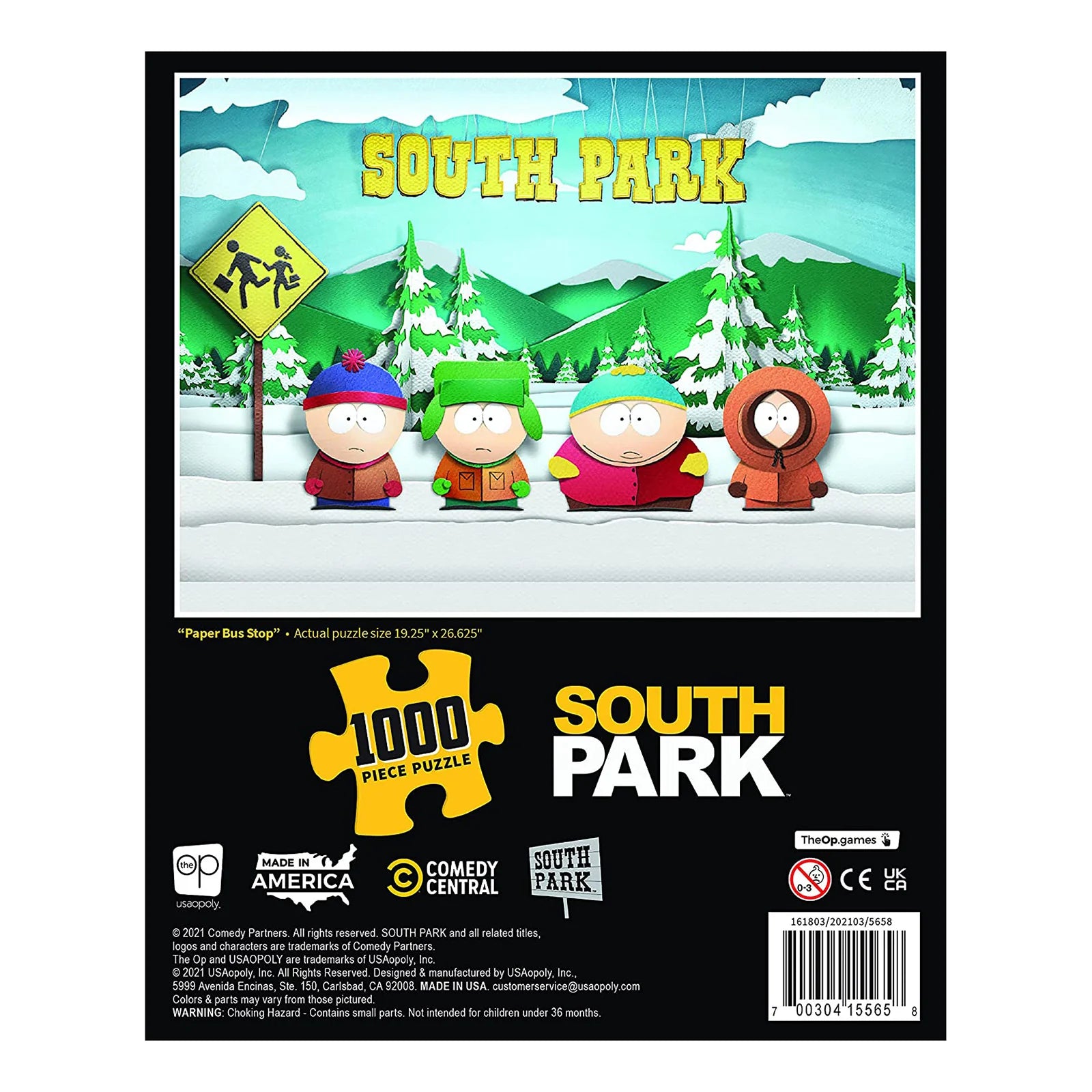 South Park Paper Bus Stop Puzzle