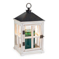 Weathered White Wooden Fragrance Warmer Lantern