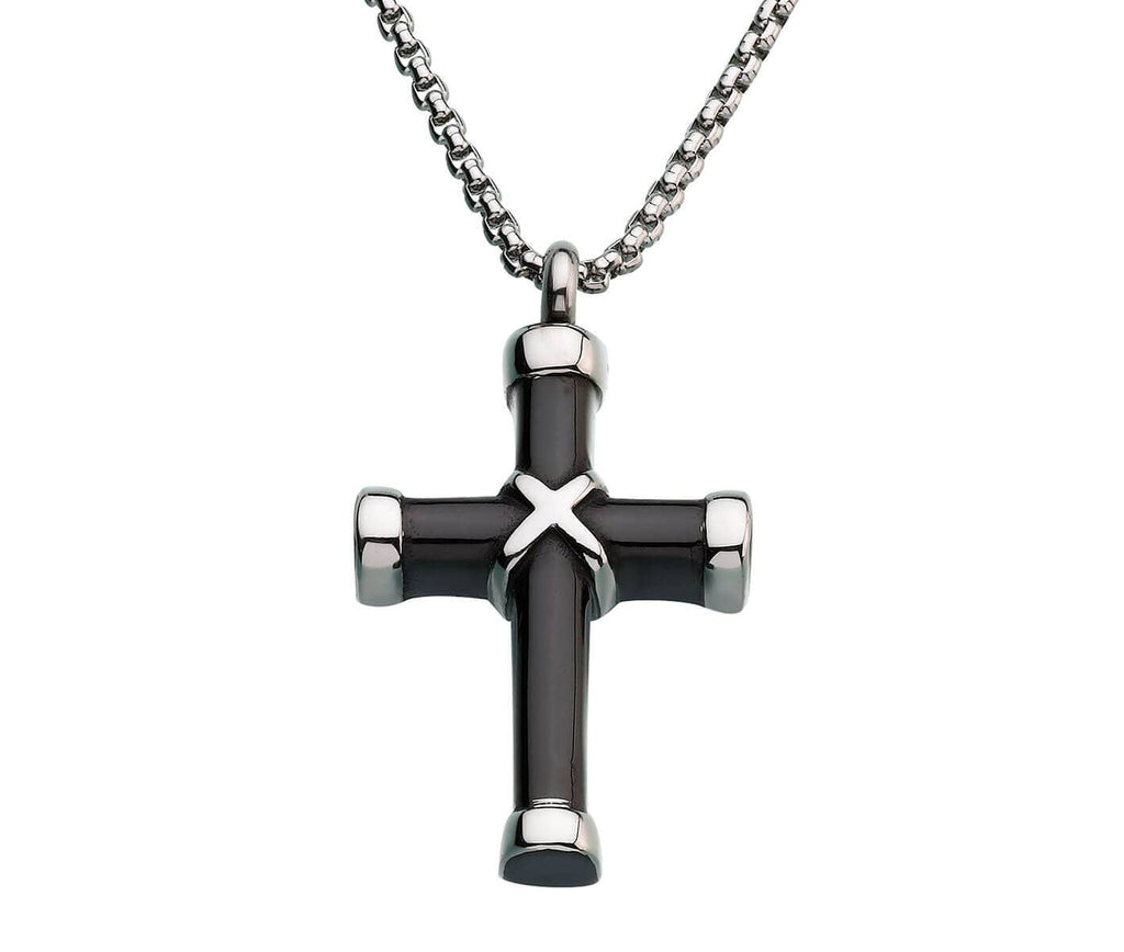 Memorial Jewelry Black Cross Pendant
