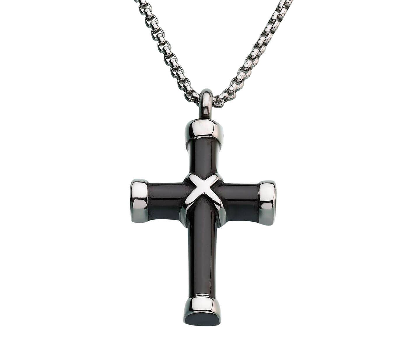 Memorial Jewelry Black Cross Pendant