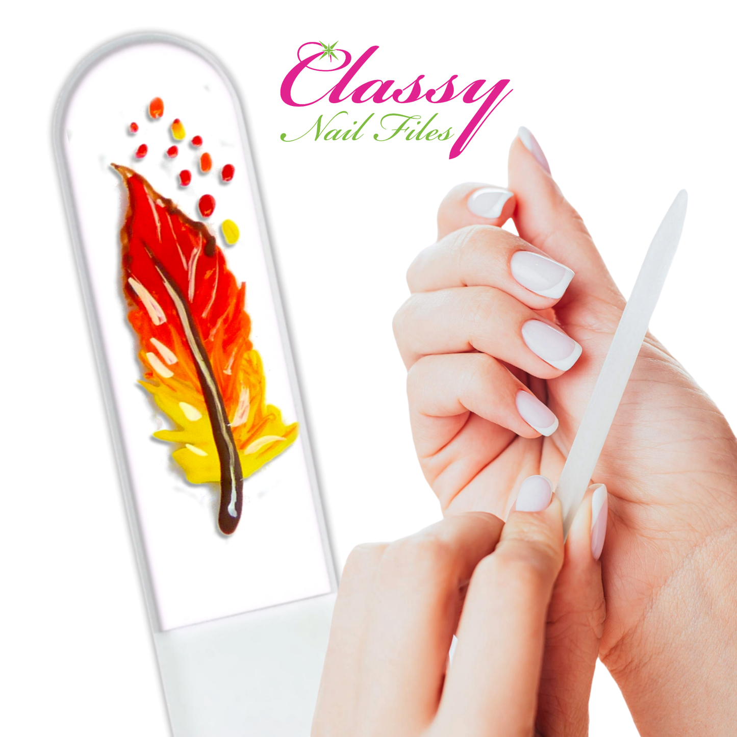 Feather Indian Bird Flight Southwest Hand Painted Nail File: Small