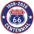 Route 66 Red, White and Blue Centennial Round Sign