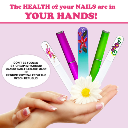 Highland Cow Sunflower Farm Hand Painted Crystal Nail File: Medium