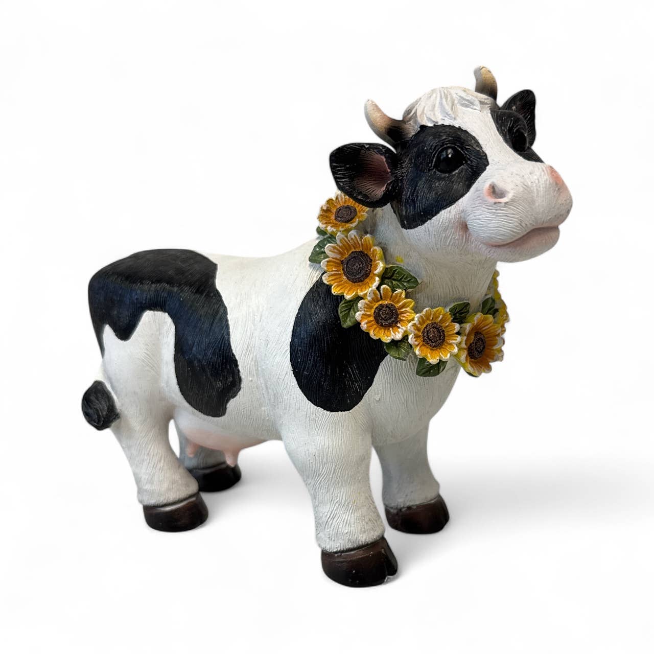 Sunflower Cow Figurine