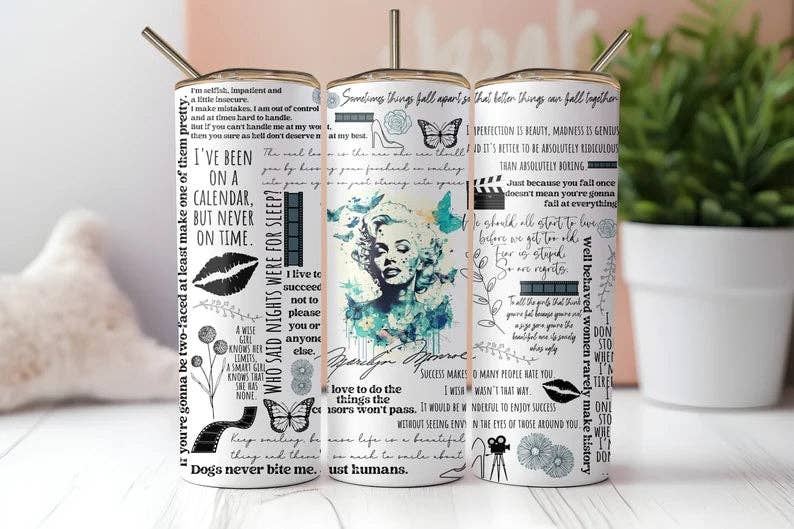 Marilyn Monroe Affirmations Tumbler (20oz)