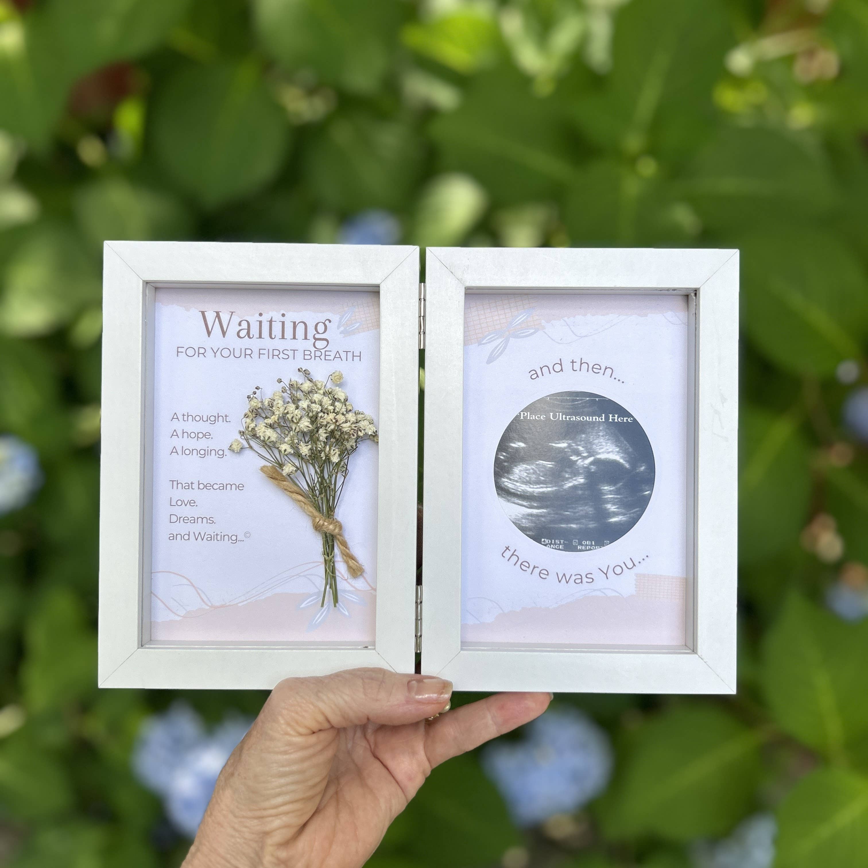 First Breath Ultrasound Keepsake Frame 4x6 Shadow Box