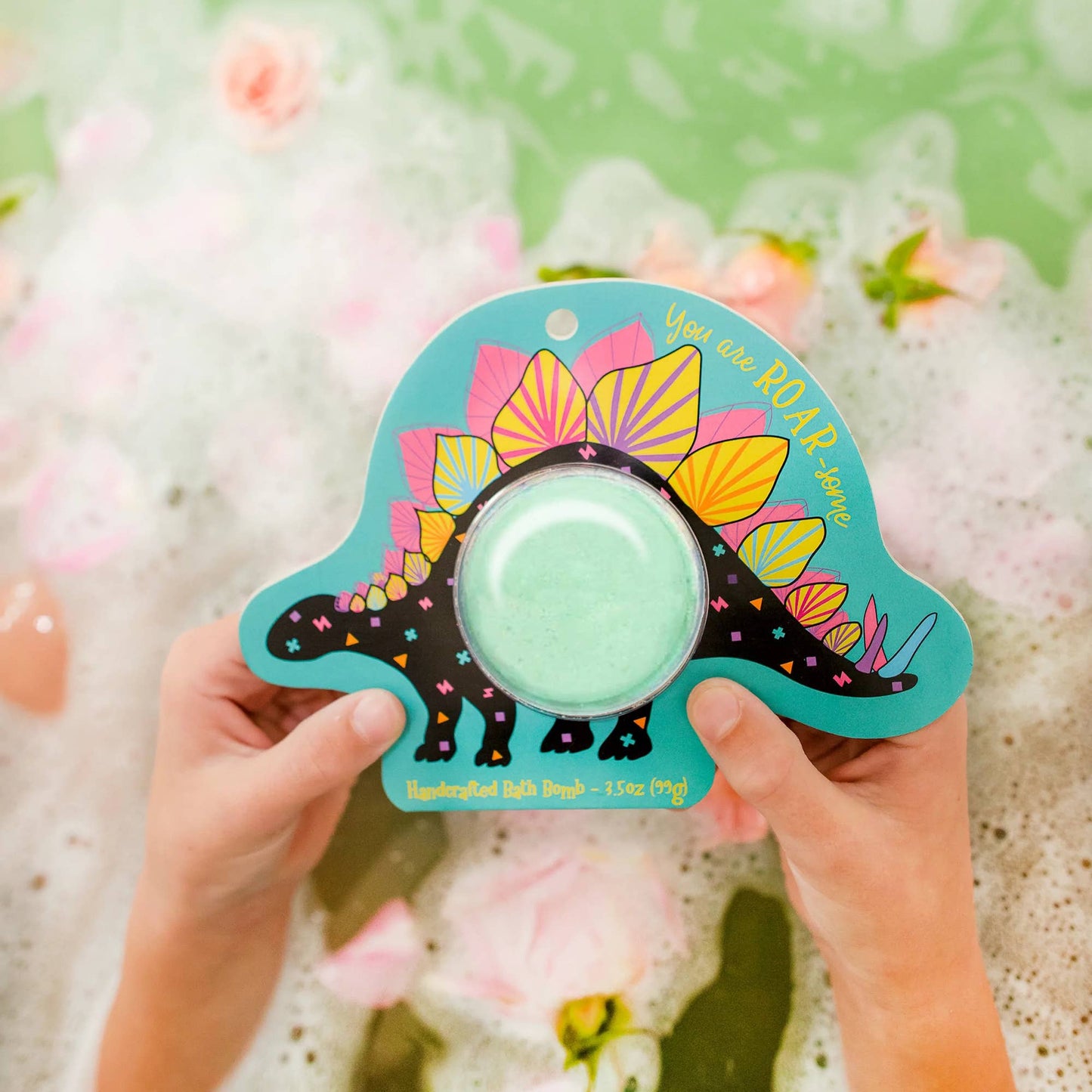 Stegosaurus Dinosaur Clamshell Bath Bomb