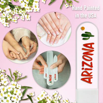 Arizona Cactus Southwest Handpainted Czech Crystal Nail File: Small