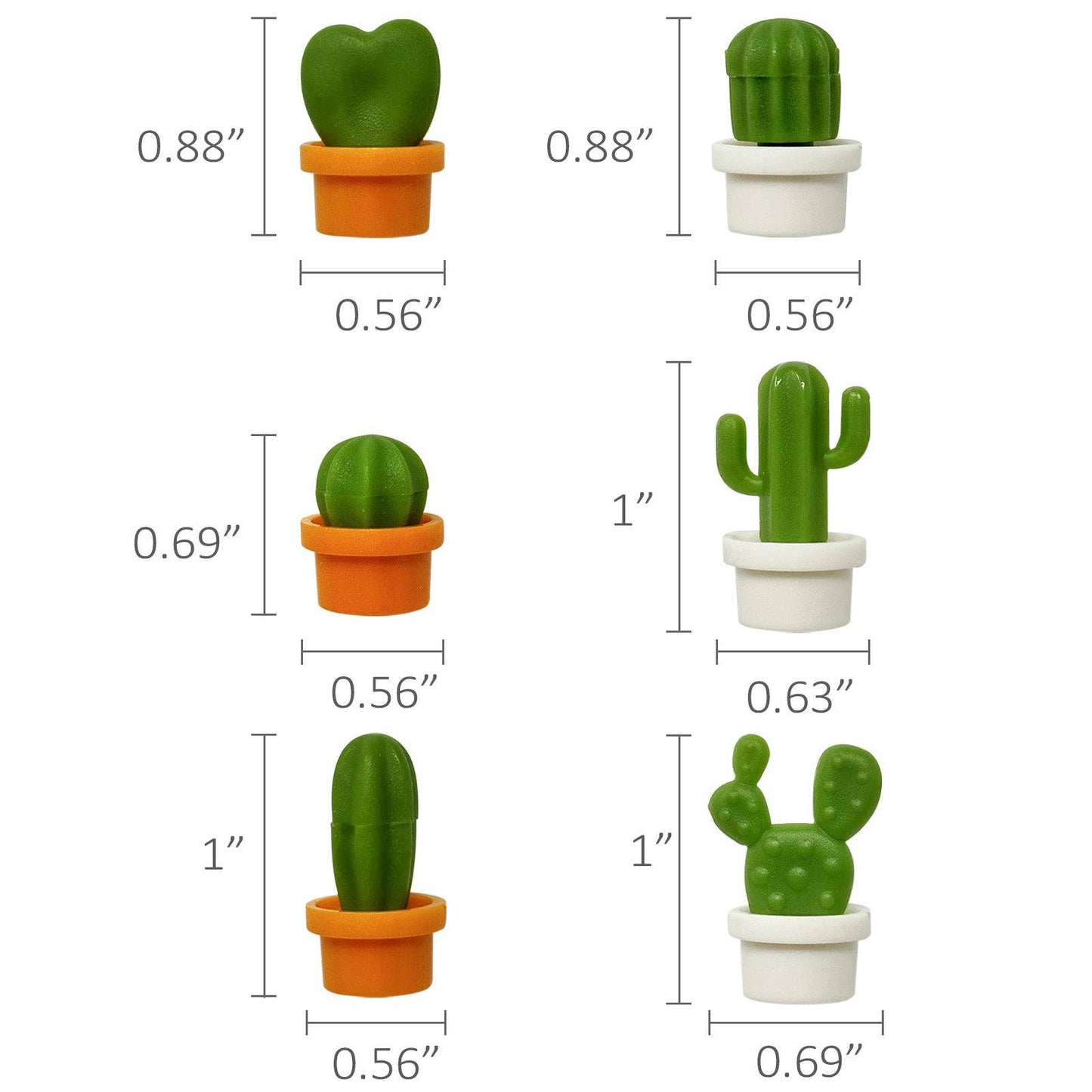 Refrigerator Magnets for Kitchen: Mini Cactus