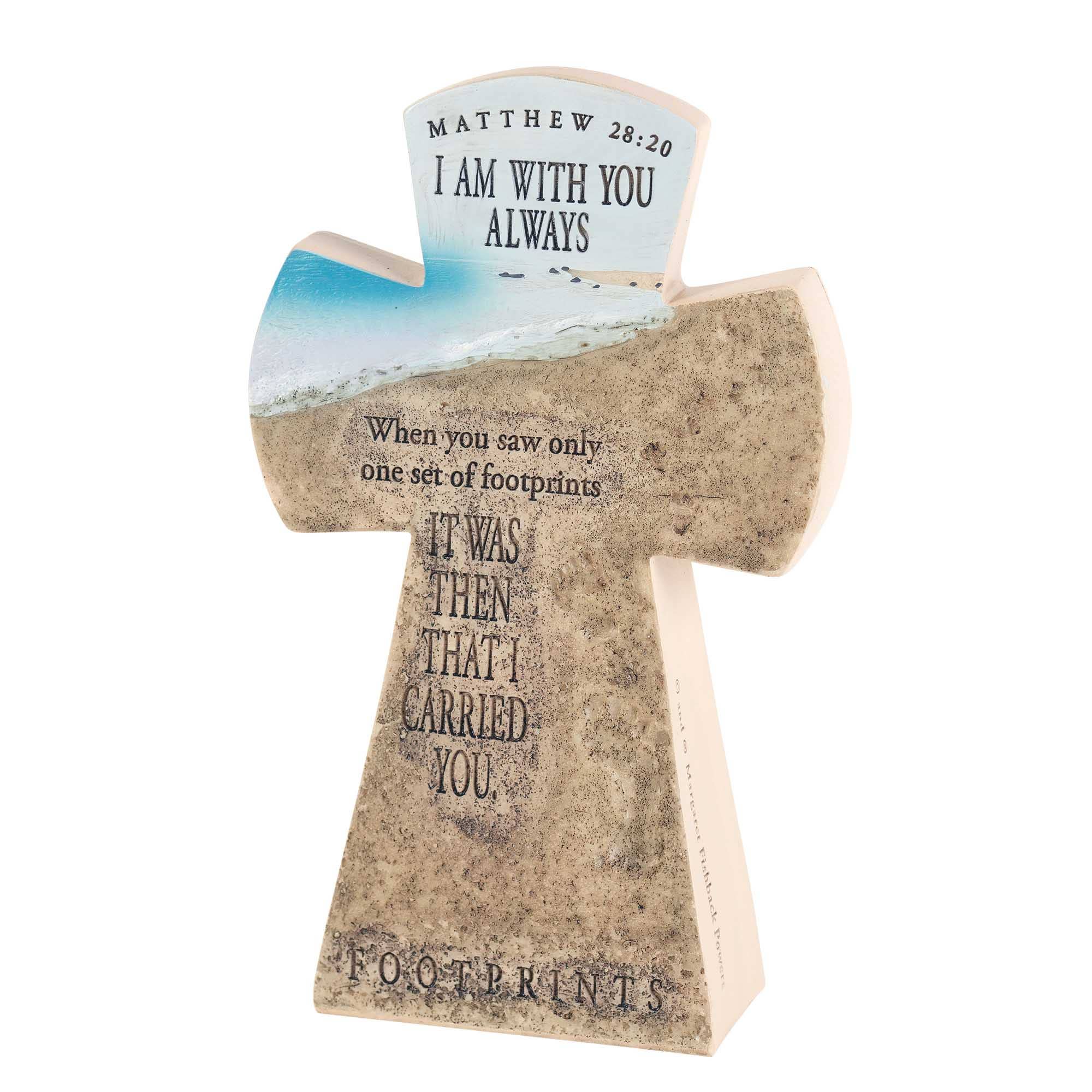 Footprints Tabletop Cross