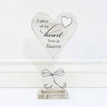 A Piece Of My Heart Lives In Heaven Wooden Heart