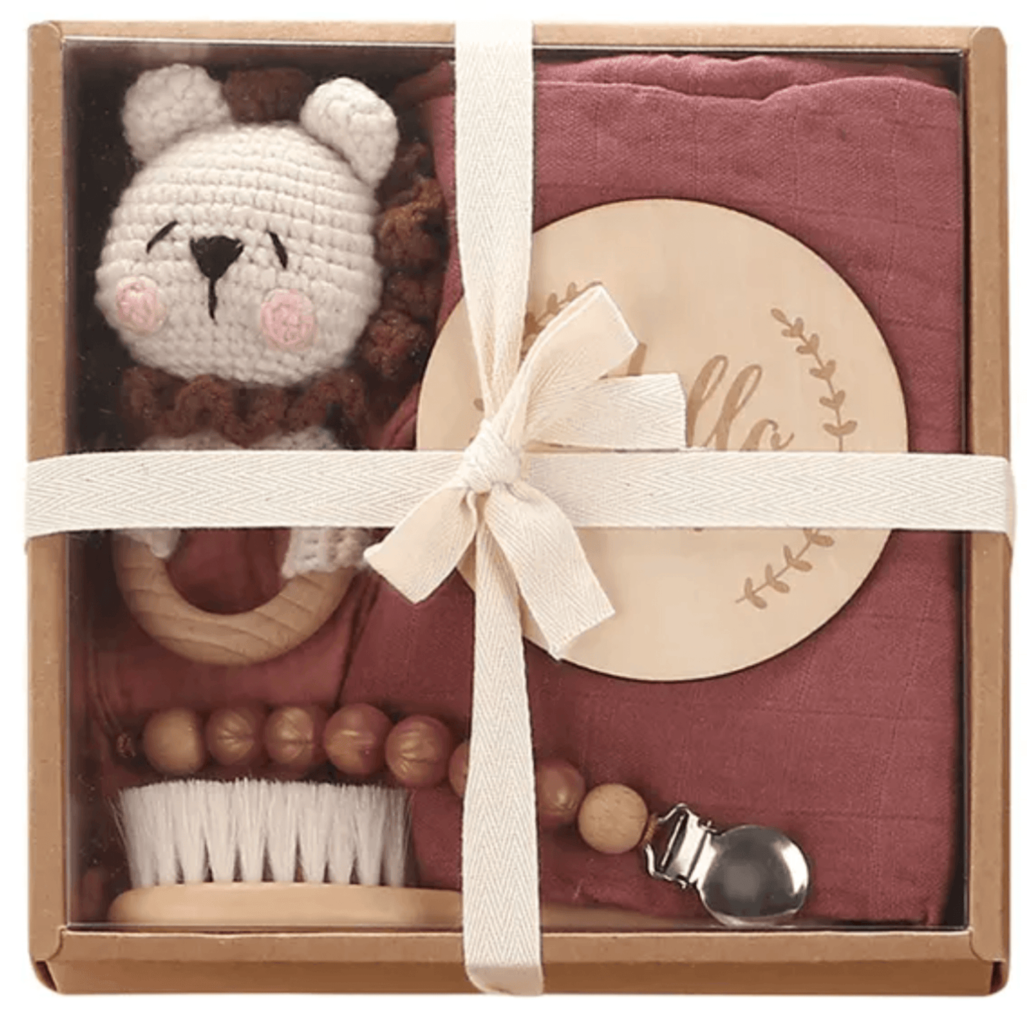 Welcome Baby Gift Box Charming 6-Piece Grey Set for Newborns