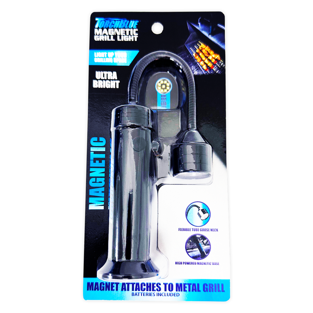 Torch Blue Magnetic Grill Black LED Flashlight