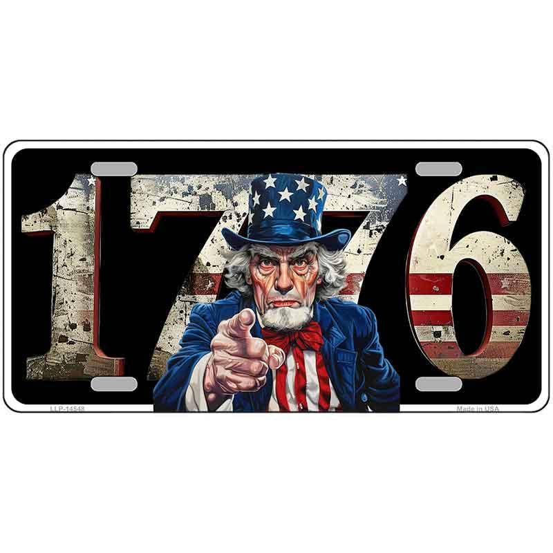 1776 Uncle Sam Novelty Metal License Plate