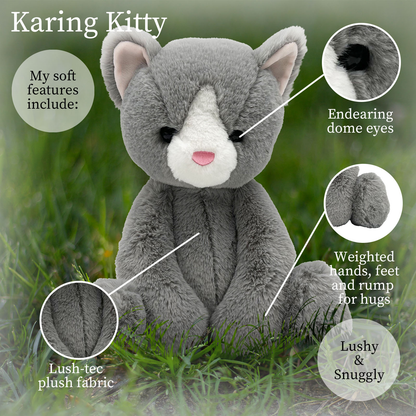 Karing Kitten Gray Plush Toy