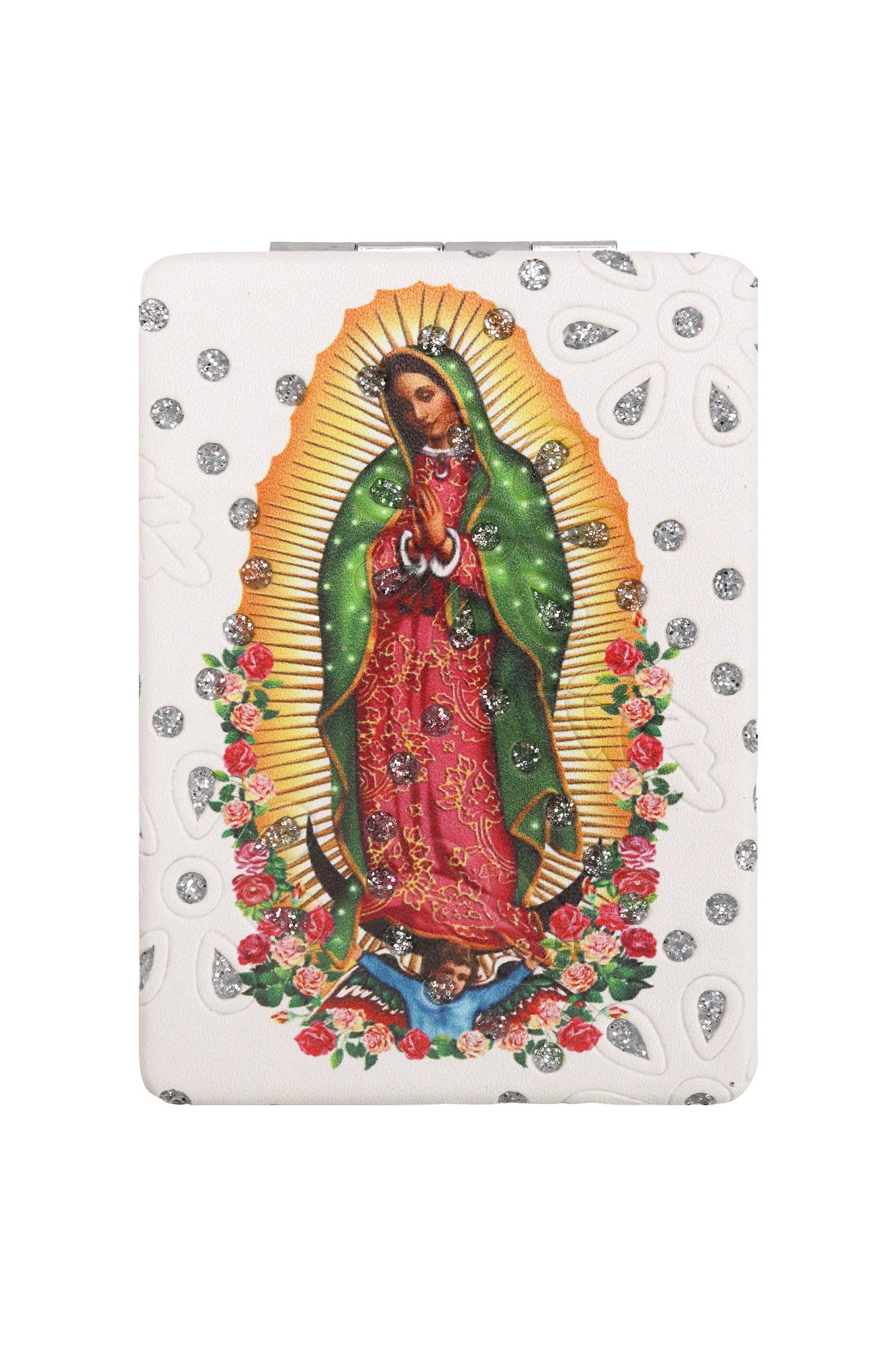 Guadalupe Glitter Compact Makeup Mirror